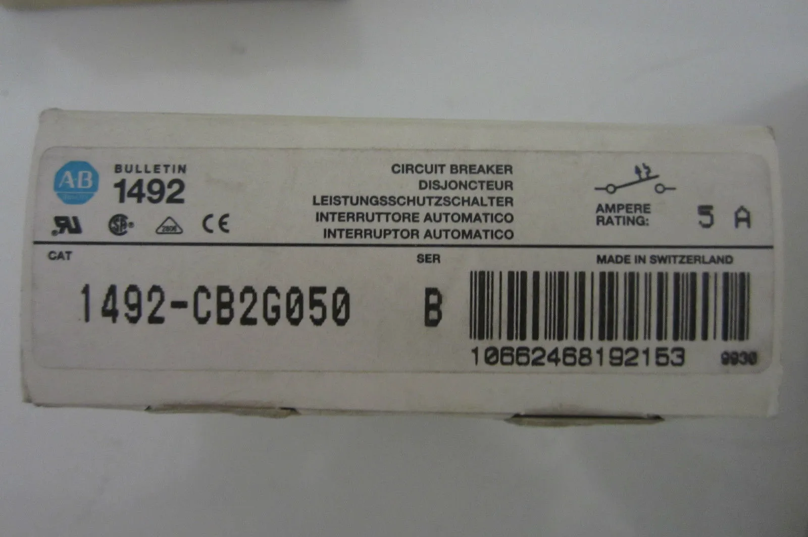 NEW ALLEN BRADLEY 1492-CB2G050 CIRCUIT BREAKER 1492CB2G050 LOT OF 6