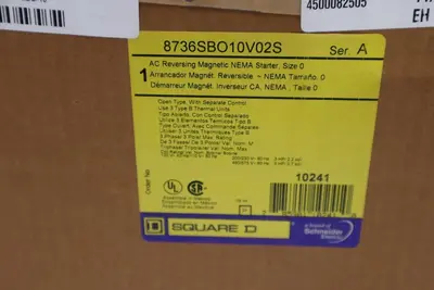 SCHNEIDER ELECTRIC 8736SBO10V02S REVERSING STARTER SIZE 0 NEW IN BOX STOCK CC174
