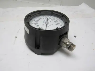 Waika 23X.34 Pressure Gauge 0-2000PSI, 1/2" NPT Stainless Connection SIZE 4-1/2"