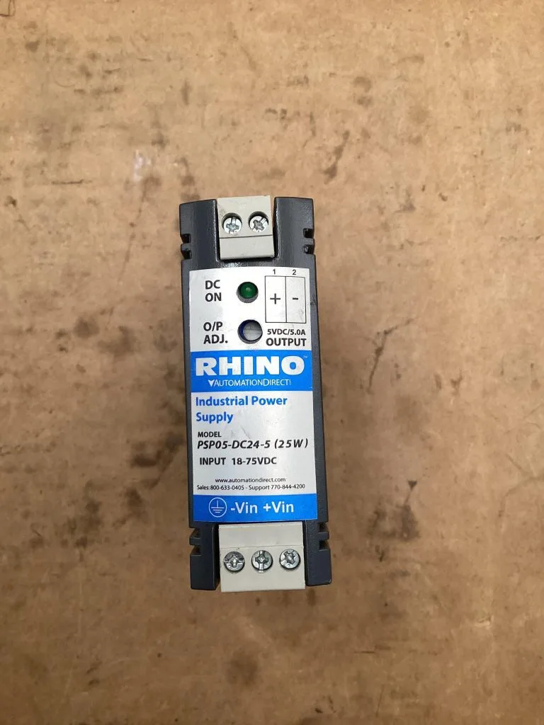 Rhino Automation Direct Industrial Power Supply; PSP05-DC24-5