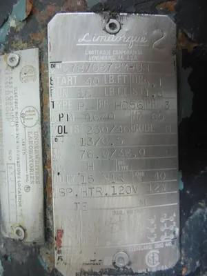 Limitorque B78V0878M-UN 5.1 HP Electric Motor 1680 RPM Used