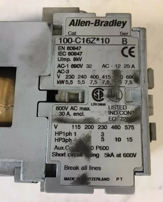 USED ALLEN BRADLEY 100-C16Z*10