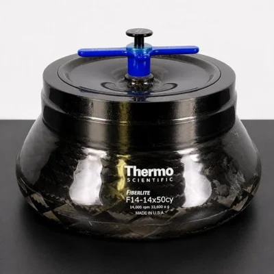 USED THERMO FISHER SCIENTIFIC FIBERLITE F14-14X50CY FIXED-ANGLE ROTOR
