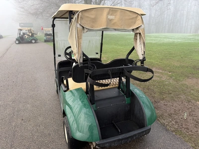 (1) 2017 E-Z-Go golf cart with a Kawasaki gas engine, model 625111G01, includes canopy, ball cover, ...