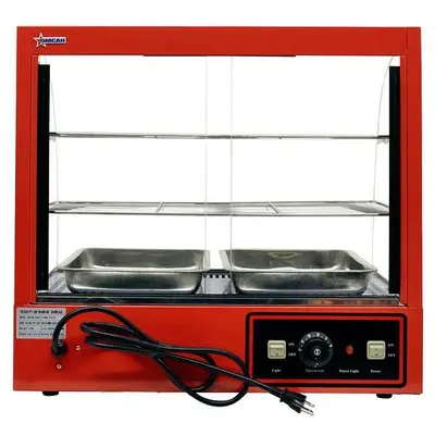 26-inch Curved Glass Display Warmer with 1.2 kW