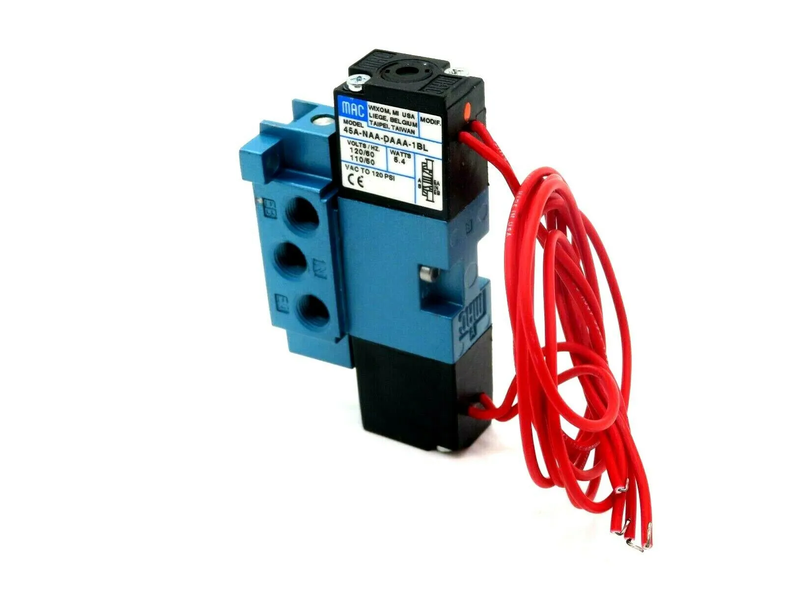 NEW MAC VALVE 45A-NAA-DAAA-1BL SOLENOID VALVE 110/120VAC 50/60HZ 45ANAADAAA1BL
