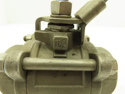 Fluid Controls 1-1/2" Socket Weld Ball Valve 3 Piece