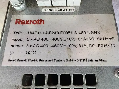 Used REXROTH HNF01.1A-F240-E0051-A-480-NNNN Servo Drives Michigan US | Midwest Press and Automation #1566586