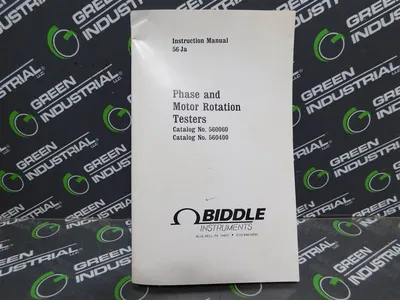 Biddle Instruments 560060 Phase & Motor Rotation Tester 600V Used