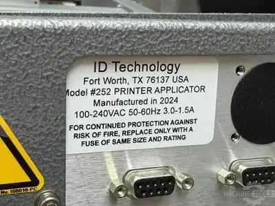 USED 2025 ID TECHNOLOGY 252 PRINTER APPLICATOR