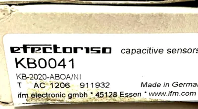 NEW IFM EFECTOR KB-2020-ABOA/NI KB0041 CAPACITIVE SENSOR KB2020ABOANI