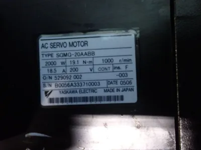 Used 2005 YASKAWA ELECTRIC SGMG20AABB Servo Motors | HGR 24 #730925