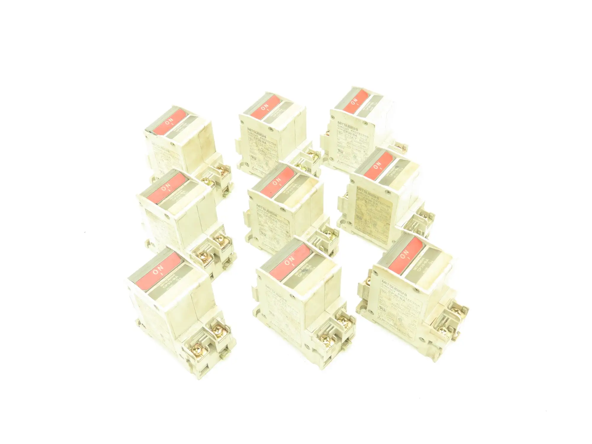 Mitsubishi CP30-BA  5A Amp Circuit Breaker Protector 2-Pole 250VAC  Lot of 9