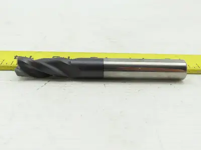15/32" 3 Flute Spiral Carbide End Mill 1/2" Shank