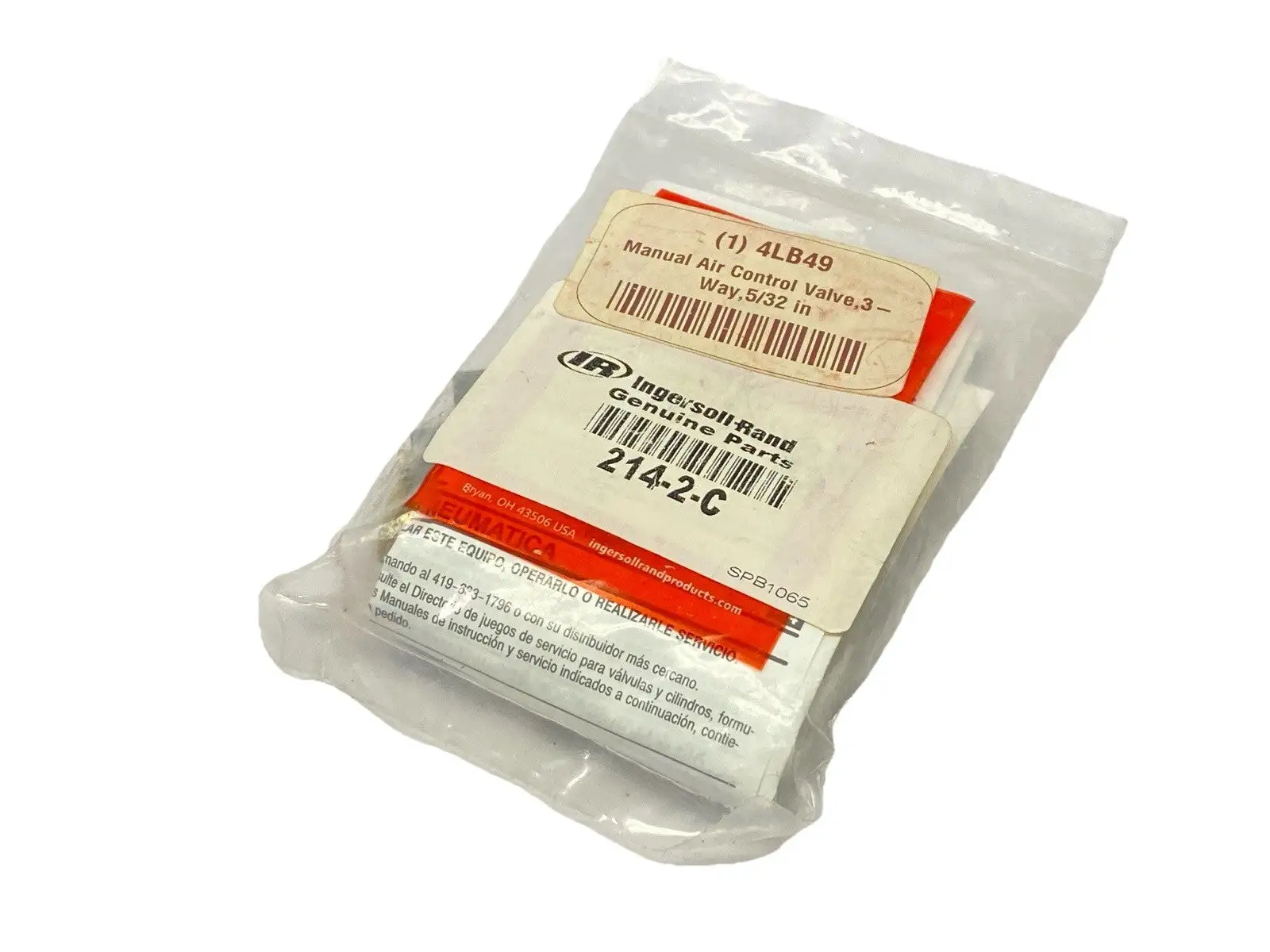 214-2-C | Ingersoll-Rand  Manual Air Control Valve 3-Way - New