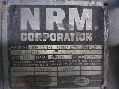 Gearbox for NRM 4.5" Cold Feed Rubber Extruder Ratio 25.4:1