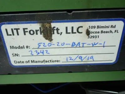 USED LIT FORKLIFT 52020BATW1
