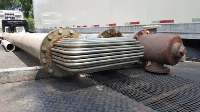 24 FOOT LONG THREE TIER STAINLESS STEEL HEAT EXCHANGER