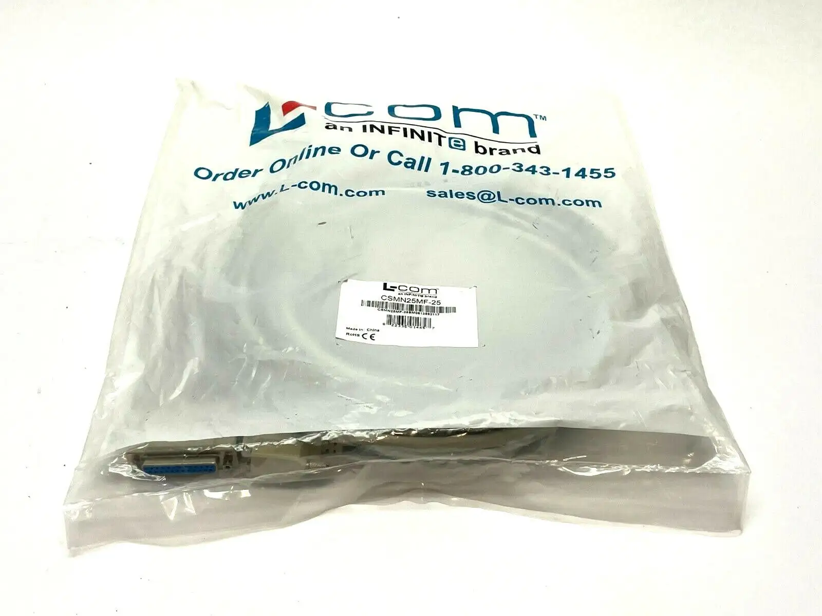 New | in-Stock L-Com CSMN25MF-25 Cable & Wire Michigan US | Maverick Industrial Sales #1393016