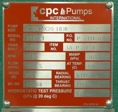 NEW CPC C12X14X20 HDR