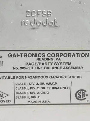Used GAI-TRONICS 305-001 Misc Electrical & Power Parts Ohio US | Surplus Asset Holdings #1241067