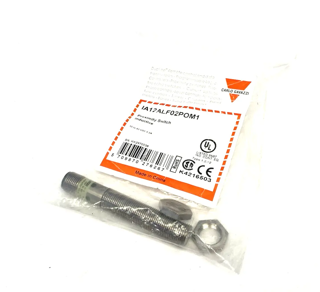 IA12ALF02POM1 | Carlo Gavazzi  Inductive Proximity Sensor, 2mm Flush Mount - New – Open box