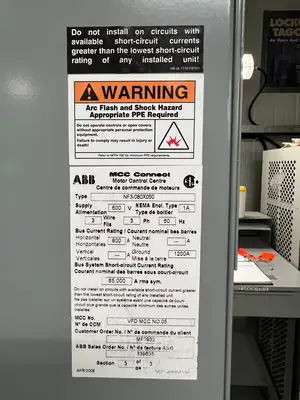MCC Connect VFD MCC NF3-080X050/NF3-050X050, 600V, 3-Ph, 800A, 3-Section