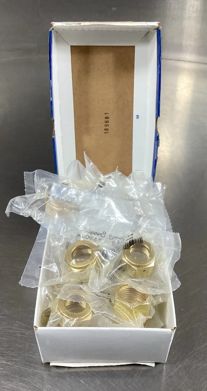 Swagelok B-8-VCO-4 Brass Female Nut for 1/2 in. Seal Fitting 6D-30
