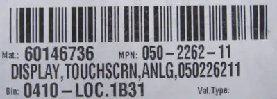 NEW ISHIDA 050-2262-11 TOUCH SCREEN GLASS 050226211
