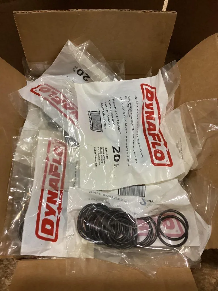 DYNAFLO 1166833 #121 O-ring 1-1/16″ X 1-1/4″ X 3/32″ -NIB 48 bags of 20