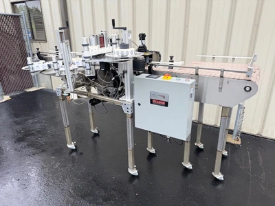 In-Line Packaging Body & Neck Wrap Pressure Sensitive Labeler