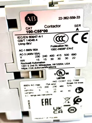 ALLEN BRADLEY 100-C55D10 PROCESSOR MODULE 100C55D10 SER. A NEW, SURPLUS