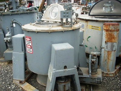 Western States 40 x 24 Quadramatic perforate basket centrifuge, 316SS.