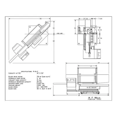 New | in-Stock WF WELLS M-16-2 Horizontal Band Saws Florida US | Sierra Victor Machinery #261975