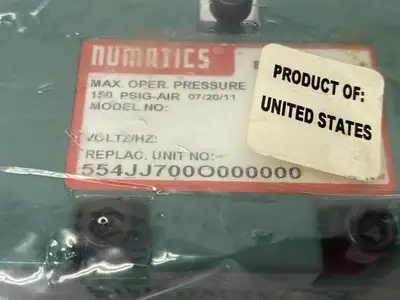 NEW NUMATICS REMOTE PILOT AIR CONTROL VALVE, 4-WAY, 2-POSITION
