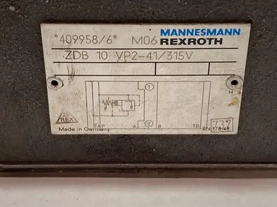 Used REXROTH ZDB 10 VP2-41/315V Pump & Valve Parts Ohio US | Surplus Asset Holdings #1246523