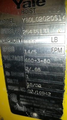 USED YALE Y80L02020S14