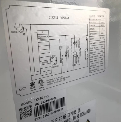 171-0016 36” Full Service Deli Self Contained Display Cooler