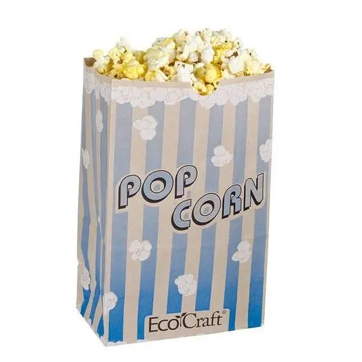 Bagcraft Papercon 300612 5 1/2" x 3 1/4" x 8 5/8" 85 oz. EcoCraft Popcorn Bag -