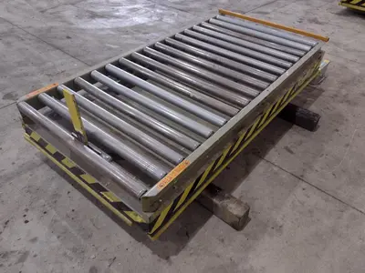 4,000 LB X 72" X 36" SOUTHWORTH MODEL #LS4-36 HYDRALUIC SCISSOR  LIFT TABLE WITH ROLLER TOP: STOCK #20898