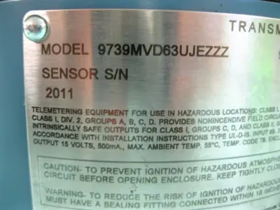 USED Micro Motion 9739 MVD63UJEZZZ