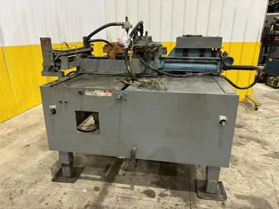 36"W X 24" PRESS EQUIPMENT AIR GRIP FEEDER W/ STRAIGHTENER & ROLL 1998 : STOCK #21953