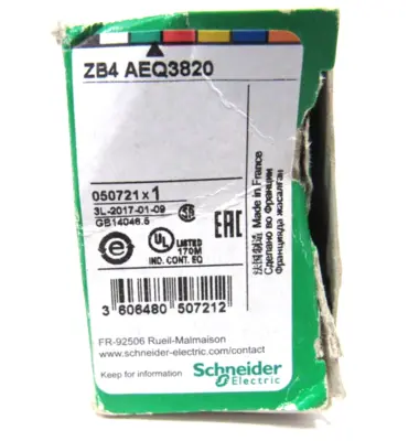NEW SCHNEIDER ELECTRIC ZB4AEQ3820 PUSHBUTTON