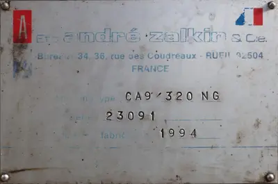 USED FOWLER/ZALKIN CA9-320NG