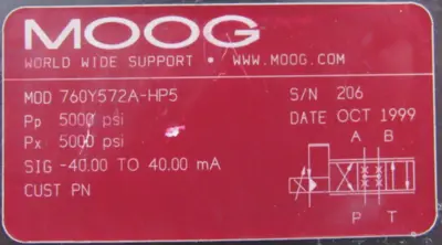 REFURBISHED 760Y572A-HP5 SERVO VALVE 760Y572AHP5