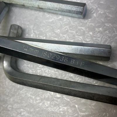 **New (Other ) 14mm Hex Allen Key, L-Wrench, ISO 2936 B+F Nickel Plated QTY 4 #