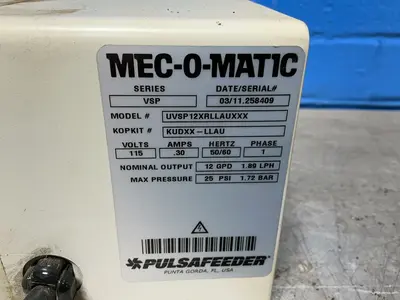Used 2011 PULSAFEEDER UVSP12XRLLAUXXX Pumps Ohio US | HGR 24 #1344061