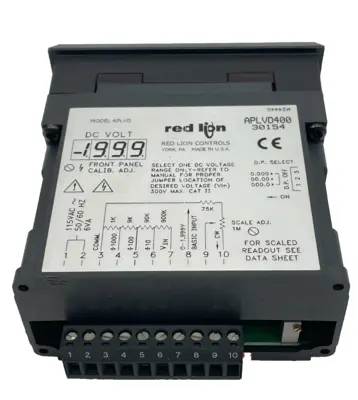 NEW RED LION CONTROLS APLVD400 DIGITAL PANEL METER