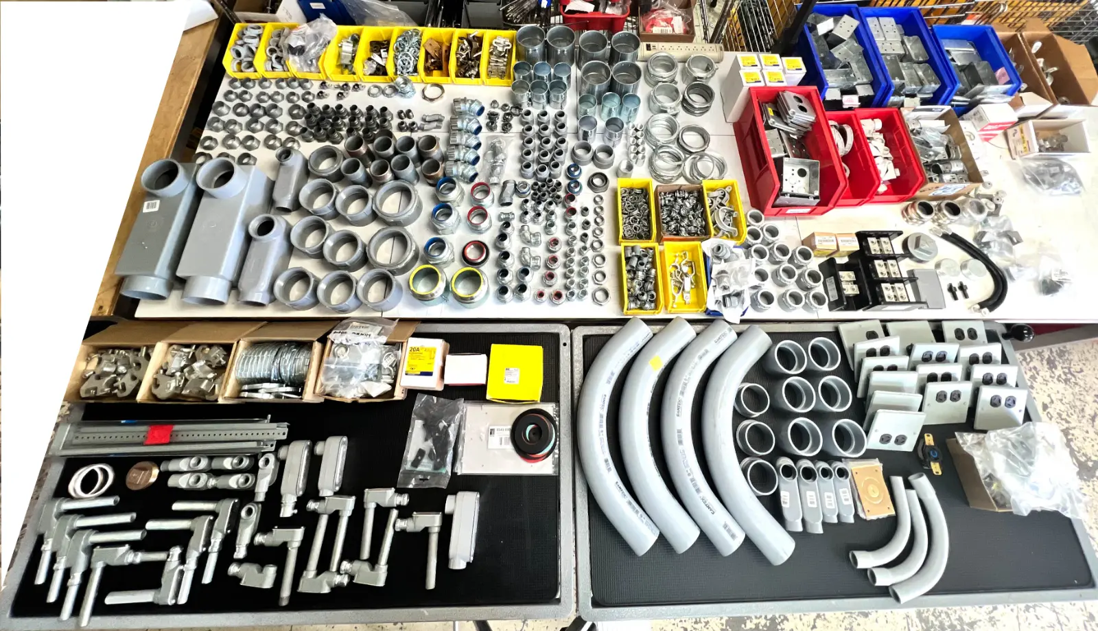 Lot of Electrical Parts Pass & Seymour Schneider Rittal Cantex PVC Elbows 9973)M
