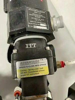 5 ITT Pure-Flo A204 Stainless Steel Diaphragm Valves w/ Position Monitors